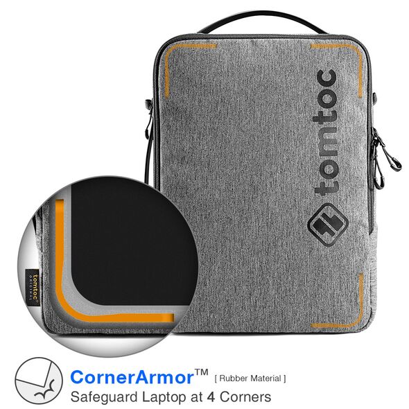 Tomtoc Tomtoc - Defender Laptop Shoulder Bag (A03F2G3) - with Corner Armor, Multiple Ways of Carrying, 16″ - Gray 6971937062178 έως 12 άτοκες Δόσεις
