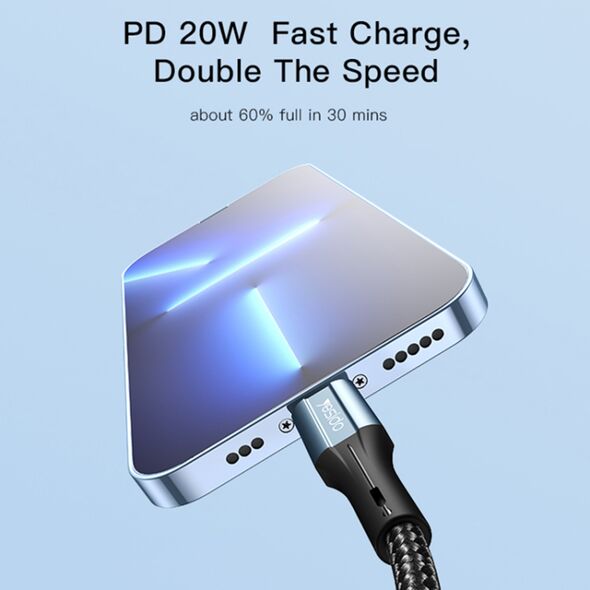 Yesido Yesido - Data Cable (CA95) - USB-C to Lightning, 3A, 20W, 480Mbps, 1.2m - Black 6971050267191 έως 12 άτοκες Δόσεις