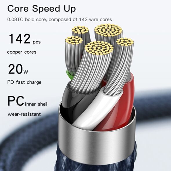 Yesido Yesido - Data Cable (CA95) - USB-C to Lightning, 3A, 20W, 480Mbps, 1.2m - Black 6971050267191 έως 12 άτοκες Δόσεις