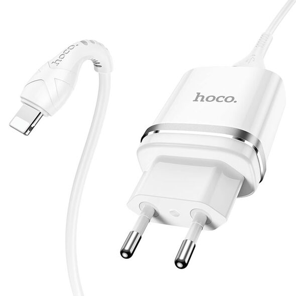 Hoco Incarcator Priza USB-A, 10W, 2.4A + Lightning - Hoco Ardent (N1) - White 6931474730947 έως 12 άτοκες Δόσεις