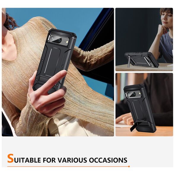 Techsuit Husa pentru Google Pixel 8 - Techsuit Hybrid Armor Kickstand - Black 5949419067769 έως 12 άτοκες Δόσεις