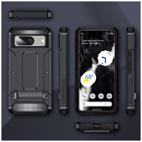 Techsuit Husa pentru Google Pixel 8 - Techsuit Hybrid Armor Kickstand - Black 5949419067769 έως 12 άτοκες Δόσεις