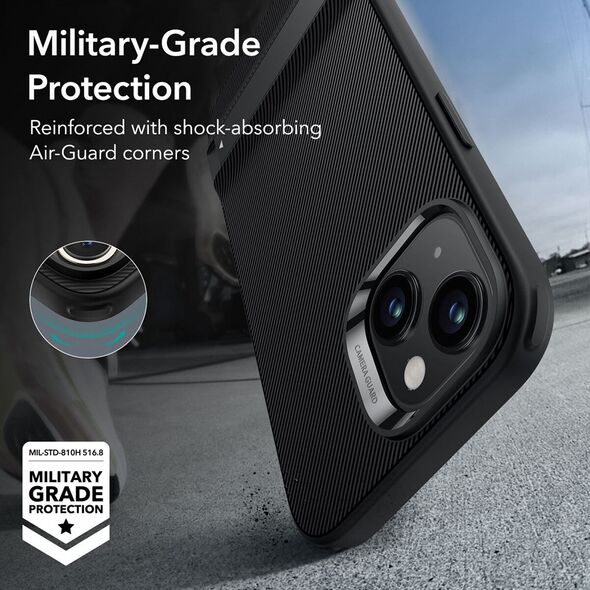 ESR Husa pentru iPhone 15 - ESR Air Shield Boost Kickstand - Translucent Black 4894240176283 έως 12 άτοκες Δόσεις