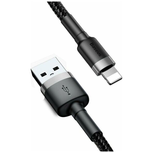 Baseus Cafule Braided USB to Lightning Cable Μαύρο 2m (CALKLF-CG1) (BASCALKLF-CG1) έως 12 άτοκες Δόσεις