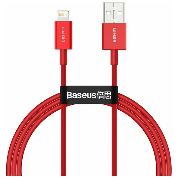 Baseus Lightning Superior Series cable, Fast Charging, Data 2.4A, 1m Red (CALYS-A09) (BASCALYS-A09) έως 12 άτοκες Δόσεις