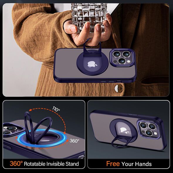 Techsuit Husa pentru iPhone 15 Plus - Techsuit MagSafe Ghost Holder Series - Matte Blue 5949419068520 έως 12 άτοκες Δόσεις