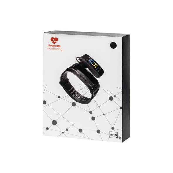 Smart bracelet No brand Y3 Plus, 22mm, Bluetooth handsfree, IP52, Μαυρο - 73046