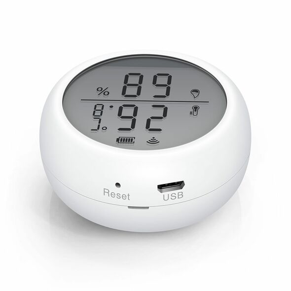 Smart sensor No brand PST-WSD400B, For temperature and humidity, LCD screen, Wi-Fi, Tuya Smart, White - 91010