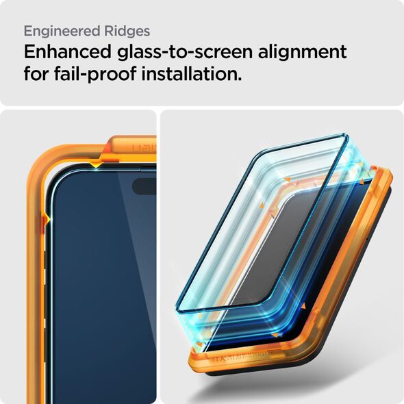 Spigen Folie pentru iPhone 15 Pro Max (set 2) - Spigen Glass.TR Align Master - Black 8809896751995 έως 12 άτοκες Δόσεις