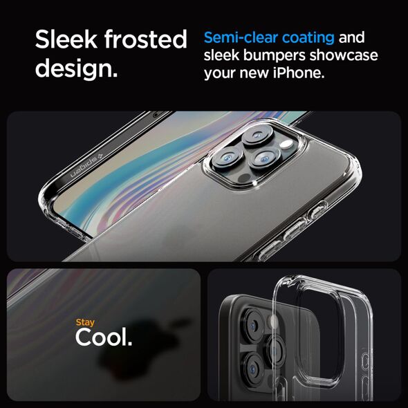 Spigen Husa pentru iPhone 15 Pro Max - Spigen Ultra Hybrid - Frost Clear 8809896749169 έως 12 άτοκες Δόσεις