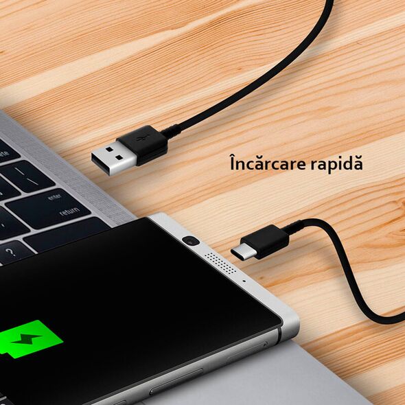 Samsung Cablu de Date USB la Type-C, 2.1A, 480Mbps, 0.8m - Samsung (EP-DR140ABE) - Black (Bulk Packing) 8596311066658 έως 12 άτοκες Δόσεις