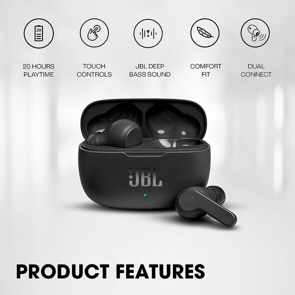 JBL JBL - Wireless Headset (Wave 200) - Bluetooth 5.0, True Wireless, Microphone, Voice Assistant, Siri - Black 6925281988424 έως 12 άτοκες Δόσεις