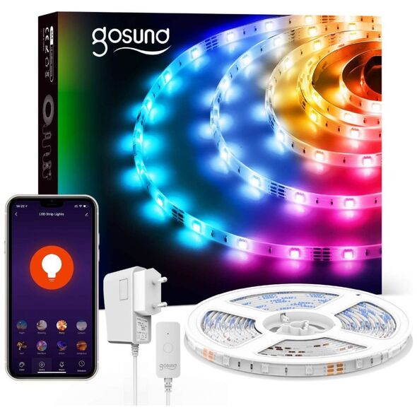 Gosund NiteBird SL2 Ταινία LED Τροφοδοσίας 12V RGB Μήκους 5m και 30 LED ανά Μέτρο με Τροφοδοτικό Τύπου SMD5050 (SL2) (GOSSL2) έως 12 άτοκες Δόσεις