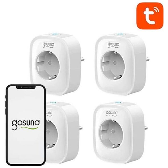 Gosund Smart Μονόπριζο Λευκό 4τμχ (SP1 4pcs) (GOSSP1-4PCS) έως 12 άτοκες Δόσεις