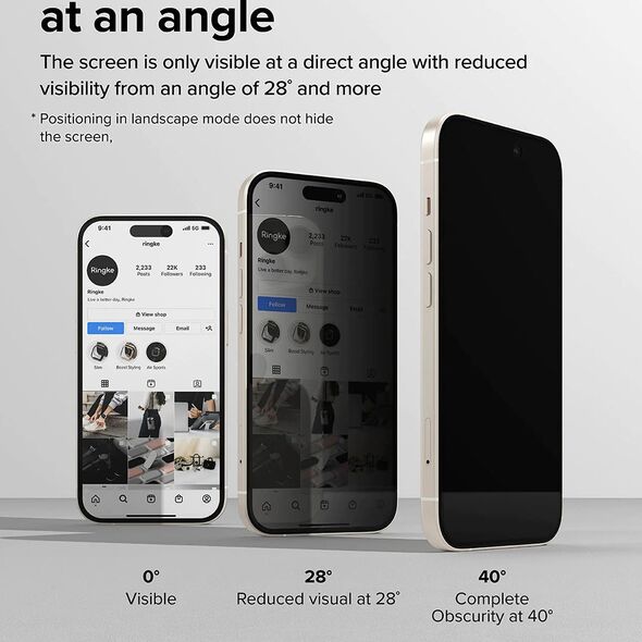 Ringke Folie pentru iPhone 15 Plus - Ringke Cover Display Tempered Glass - Privacy 8809919308724 έως 12 άτοκες Δόσεις