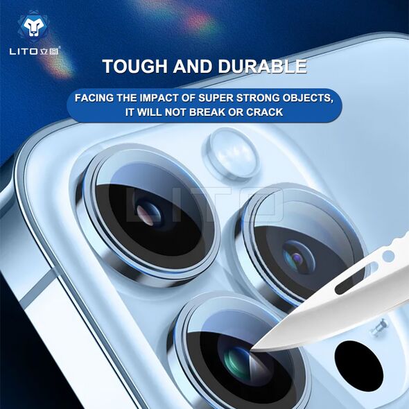 Lito Folie pentru iPhone 15 Pro / 15 Pro Max - Lito S+ Camera Glass Protector - Blue 5949419069954 έως 12 άτοκες Δόσεις
