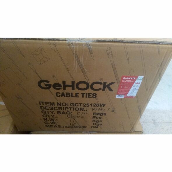 Gehock Δεματικά σε Λευκό Χρώμα 2.5x120mm Gehock 025120 έως 12 Άτοκες Δόσεις
