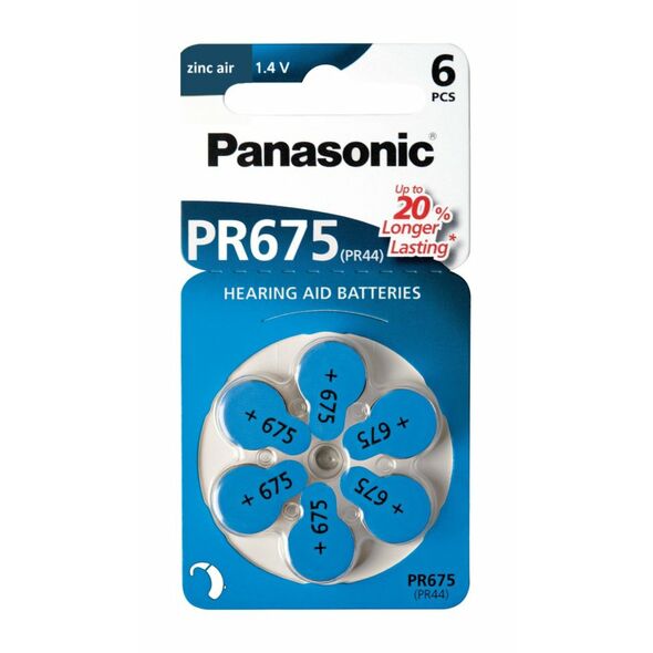 PANASONIC Panasonic PR675 μπαταρίες Zinc Air 1,4V 6τμχ PAN-PR675LH-6 έως 12 άτοκες Δόσεις