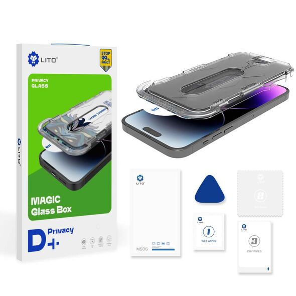 Lito Folie pentru iPhone 15 Pro Max - Lito Magic Glass Box D+ Tools - Privacy 5949419069862 έως 12 άτοκες Δόσεις