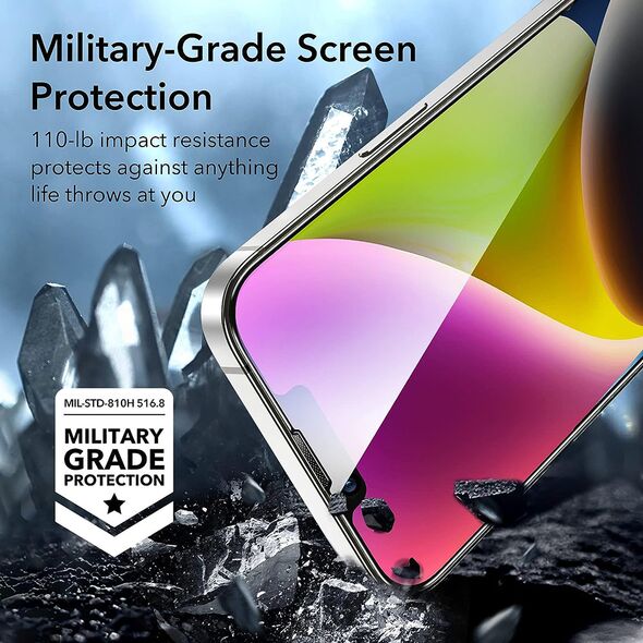 ESR Folie pentru iPhone 13 / 13 Pro / 14 - ESR Armorite Screen Protector - Black 4894240175248 έως 12 άτοκες Δόσεις