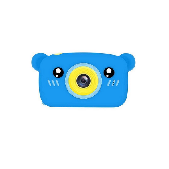 Μίνι Ψηφιακή Παιδική Φωτογραφική Μηχανή με Ελληνικό Μενού Γαλάζιο Αρκουδάκι