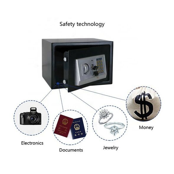 Χρηματοκιβώτιο Ασφαλείας με Ηλεκτρονική Κλειδαριά και Κλειδί 20x31x20