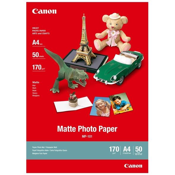 Canon Φωτογραφικό Χαρτί A4 Matte 170g/m² 50 Φύλλα (7981A005) (CAN-MP101A4) έως 12 άτοκες Δόσεις