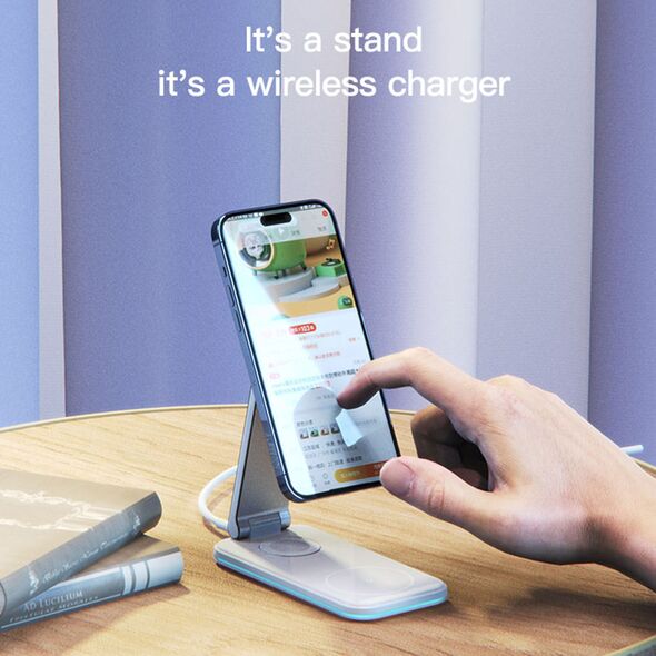 Yesido Yesido - Wireless Charging Station 3in1 (DS17) - for iPhone, Apple Watch, AirPods, 15W - White 6971050267870 έως 12 άτοκες Δόσεις