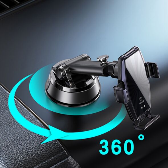 Yesido Yesido - Car Holder with Wireless Charging (C189) - for Dashboard, Windshield, Air Vent, 15W with Cable Type-C - Black 6971050267542 έως 12 άτοκες Δόσεις