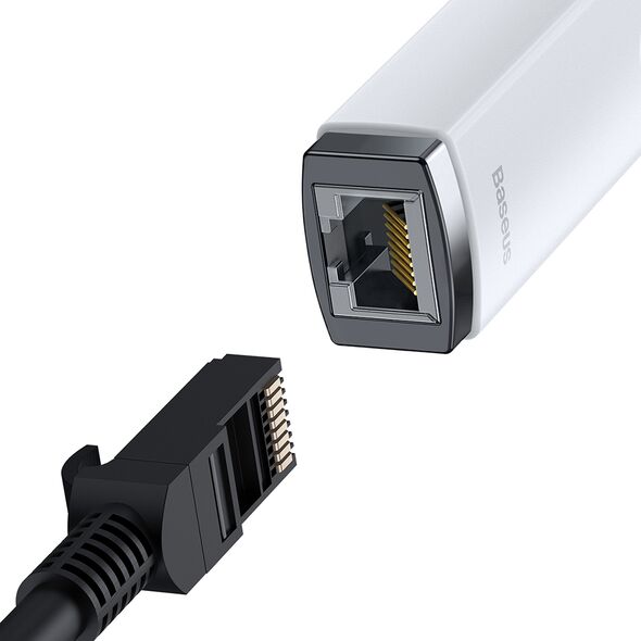 Baseus Adaptor USB to RJ45 LAN Port, 1000Mbps - Baseus Lite Series (WKQX000102) - White 6932172606060 έως 12 άτοκες Δόσεις