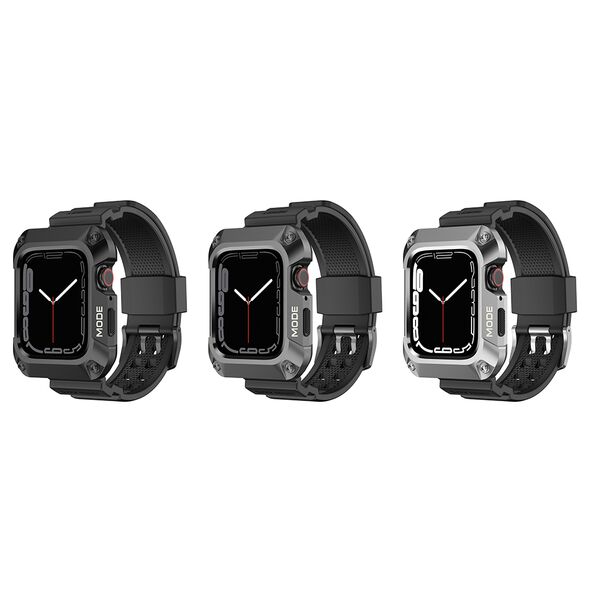 Lito Husa pentru Apple Watch 7 / 8 / 9 (45mm) + Curea - Lito Metal RuggedArmor (LS002) - Grey 5949419073937 έως 12 άτοκες Δόσεις