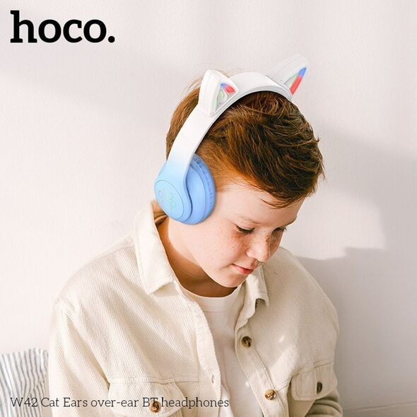 Hoco Casti pentru Copii, Ajustabile - Hoco Cat Ear (W42) - Crystal Blue 6931474795861 έως 12 άτοκες Δόσεις