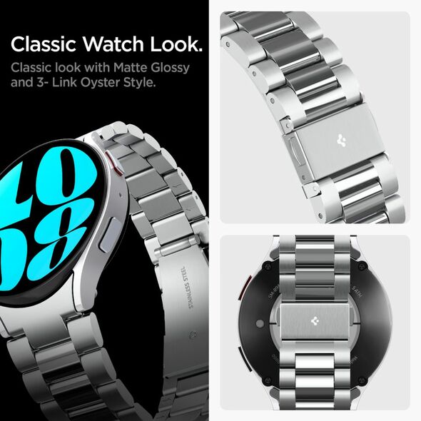 Spigen Curea pentru Samsung Galaxy Watch6 44mm - Spigen Modern Fit - Silver 8809896748094 έως 12 άτοκες Δόσεις