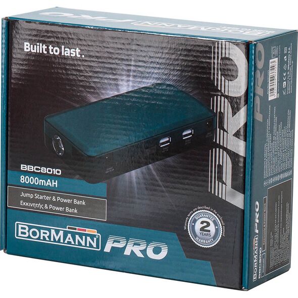 Bormann pro Bbc8010 Εκκινητης & Power Bank 8000mah/400α 037293 έως 12 Άτοκες Δόσεις