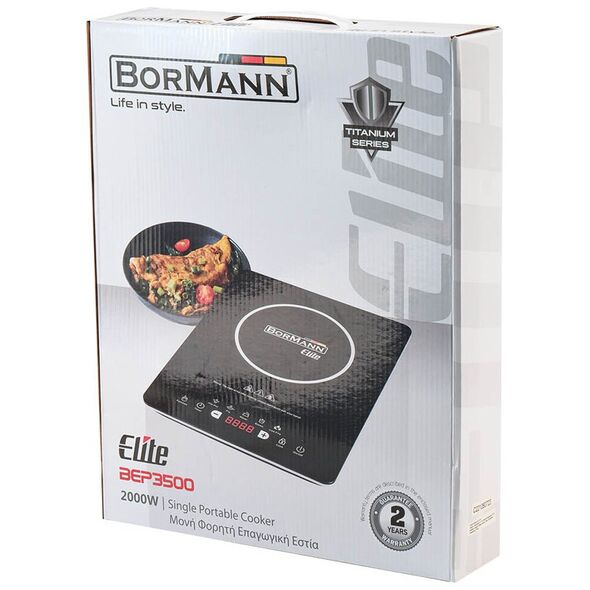 Bormann Elite Bep3500 Εστια Επαγωγικη Μονη 2000w 026426 έως 12 Άτοκες Δόσεις