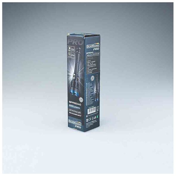 Bormann pro Bpr6040 Φακος Επαναφορτιζομενος 8000lm 030041 έως 12 Άτοκες Δόσεις