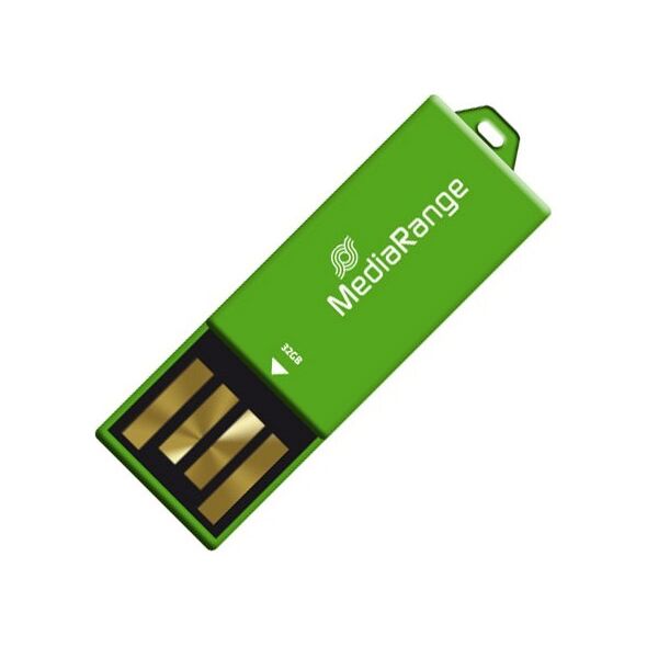 MediaRange USB 2.0 Nano Flash Drive Paper-clip stick 32GB (Green) (MR977) έως 12 άτοκες Δόσεις