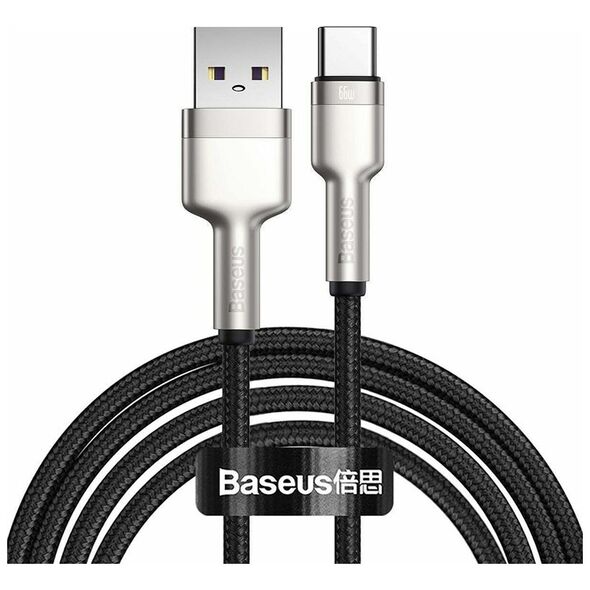 Baseus Cafule Braided USB 2.0 Cable USB-C male - USB-A male Μαύρο 2m (CAKF000201) (BASCAKF000201) έως 12 άτοκες Δόσεις