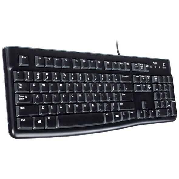 Logitech K120 Keyboard GR (Black, Wired) (LOGK120) έως 12 άτοκες Δόσεις