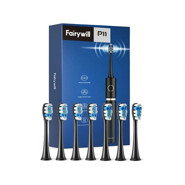 FairyWill Sonic toothbrush with head set and case FairyWill FW-P11 (Black) 031184 6973734200104 FW-P11 black έως και 12 άτοκες δόσεις