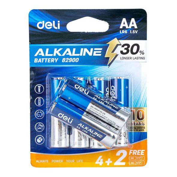 Deli Office Alkaline batteries Deli  AA LR6 4+2 pcs 030708 6921734902450 E82900 έως και 12 άτοκες δόσεις