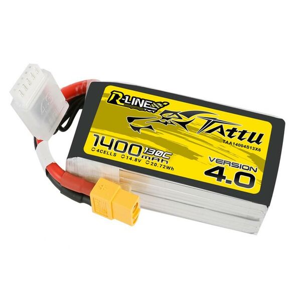 Tattu Battery Tattu R-Line 4.0 1400mAh 14.8V 130C 4S1P XT60 033587 6928493306239 TAA14004S13X6 έως και 12 άτοκες δόσεις