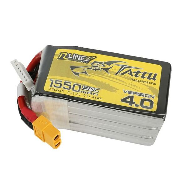 Tattu Battery Tattu R-Line 4.0 1550mAh 22.2V 130C 6S1P XT60 033590 6928493306260 TAA15506S13X6 έως και 12 άτοκες δόσεις