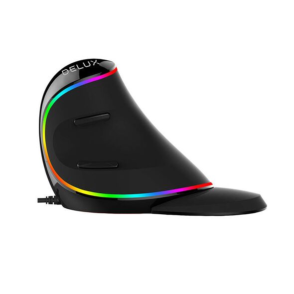 Delux Wired Vertical Mouse Delux M618Plus 4000DPI RGB 032787 6938820404552 M618Plus έως και 12 άτοκες δόσεις