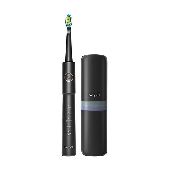 FairyWill Sonic toothbrush with head set and case FairyWill FW-E11 (black) 035415 6973734202146 FWE11 case έως και 12 άτοκες δόσεις