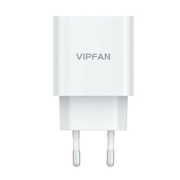 Vipfan Wall charger Vipfan E04, USB-C, 20W, QC 3.0 + USB-C cable (white) 036881 6971952431799 E04 CC έως και 12 άτοκες δόσεις
