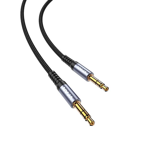 Vipfan Cable Vipfan L11 mini jack 3.5mm AUX, 1m, gold plated (grey) 036862 6971952433854 L11 έως και 12 άτοκες δόσεις