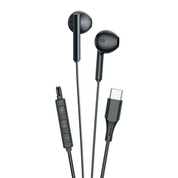 Vipfan Wired in-ear headphones Vipfan M18, USB-C (black) 036851 6971952433663 M18 έως και 12 άτοκες δόσεις