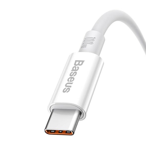 Baseus Cable USB do USB-C Baseus Superior 100W 0.25m (white) 049295 6932172631949 P10320102214-00 έως και 12 άτοκες δόσεις