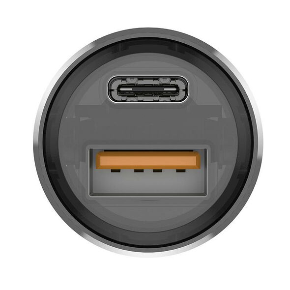 Budi Budi 30W Car Charger, USB + USB-C, PD + QC 3.0 (Gray) 050605 6971536927663 633 έως και 12 άτοκες δόσεις